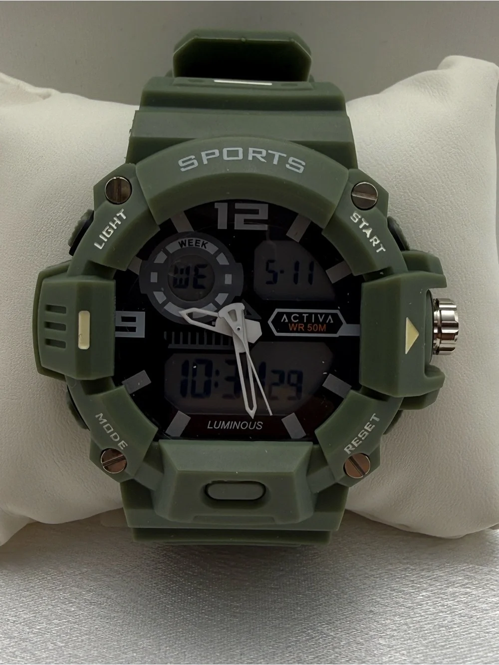 Activa Neo x Invicta 55mm Green Digital Men’s Watch